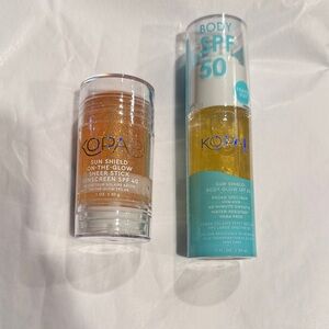 Kopari Sun Shield On-The-Glow Sheer Stick and Body SPF 50 Duo *Brand New*